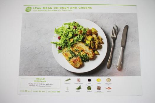 Lean Mean Chicken And Greens with Rosemary Potatoes and Gremolata