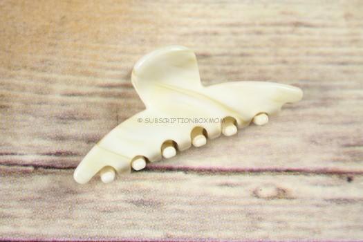 White/Cream Swirl Mini Hair Claw