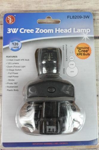 3W Cree Zoom Head Lamp 