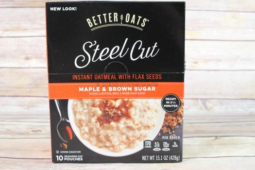 Better Oats Steel Cut Instant Oatmeal with Flax in Maple & Brown Sugar 