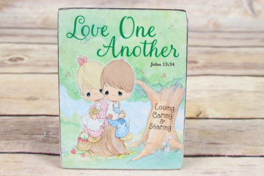 Precious Moments "Love One Another" Easel Plaque 