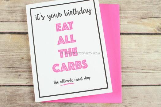 Eat All the Carbs (letterpress) by Kiss an Punch Designs 