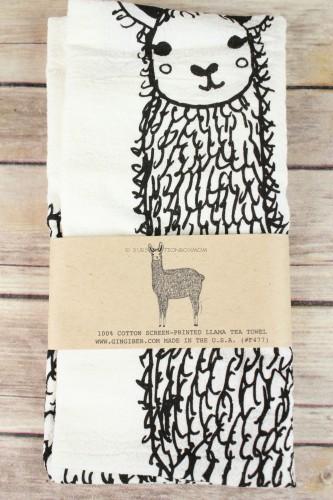 Gingiber Llama Tea Towel 