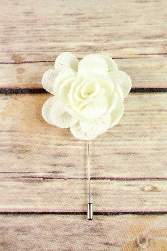 The Menswear Club White Lapel Flower