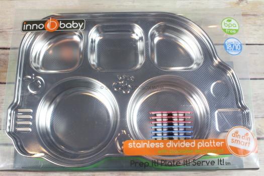 Innobaby Din Din Smart Stainless Divided Platter with Sectional Lid 