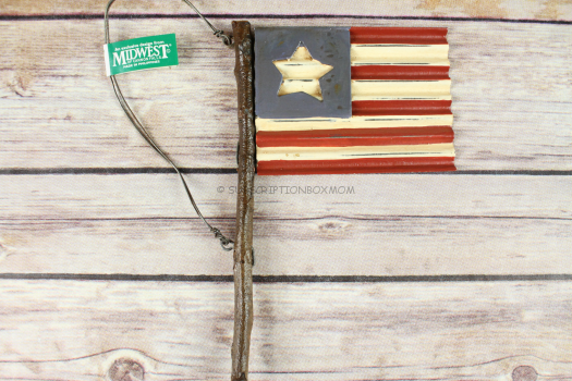 Midwest Twig with Flag Ornament