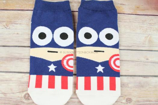 Captain America Cartoon Socks 