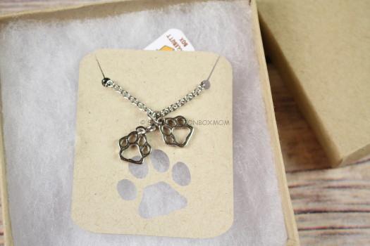 Wigglebutt Box Puppy Paw Lariat Necklace