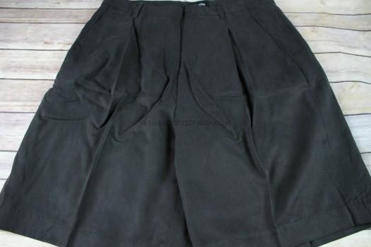 Wide Leg Washed Tencel Short in True Black