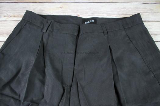 Wide Leg Washed Tencel Short in True Black