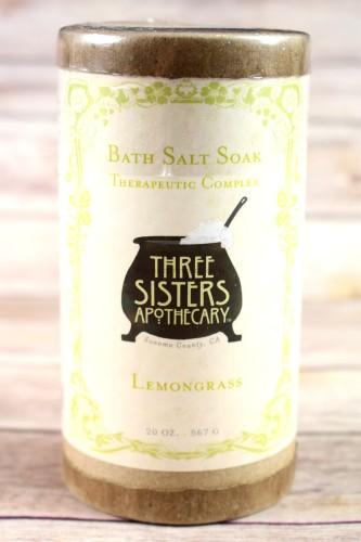 Three Sisters Apothecary Bath Salt Soak in Lemongrass 