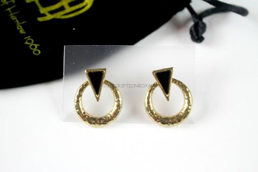 House of Harlow 1960 Hymn to Selene Door Knocker Earrings in Black