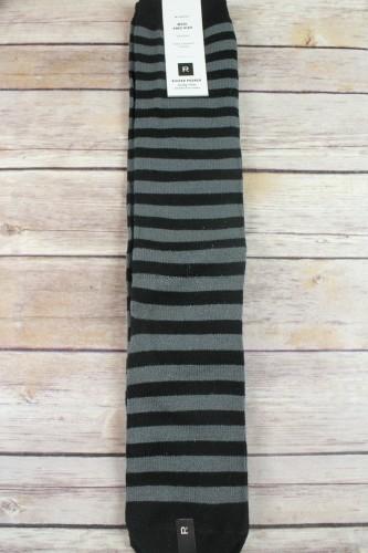 Richer Poorer Wool Striped Nora Sock in Charcoal & Black