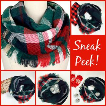 The "COZY" Cowl Neck Plaid Scarf