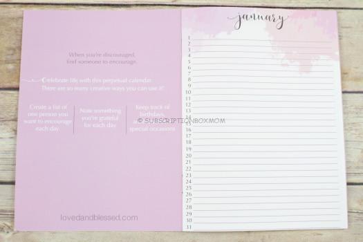 Encouragement Planning Calender 