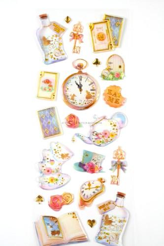 Raised Alice in Wonderland Stickers