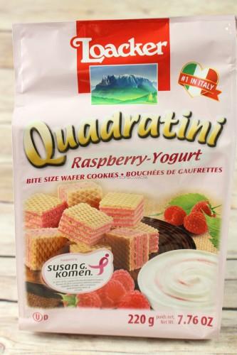 Loacker Quadratini Raspberry Yogurt Wafer Cookies