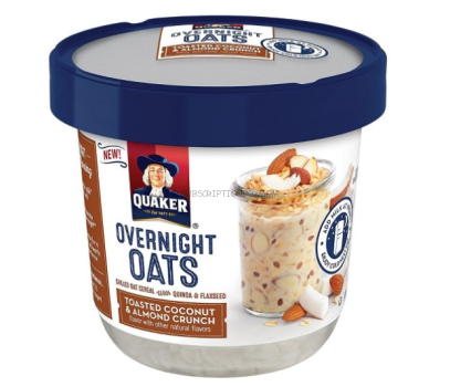 Quaker Overnight Oats Toasted Coconut & Almond Crunch