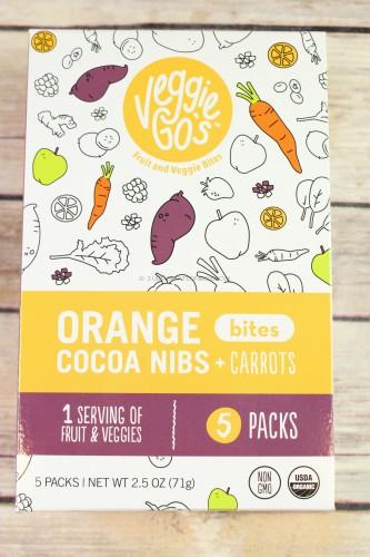 VeggieGos Orange, Cocoa Nibs and Carrots Bites