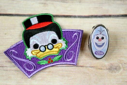 Scrooge McDuck aka "Ebenezer Scrooge" Patch & Olaf Pin 