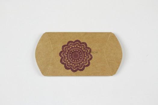 Purple Print Kraft Pillow Box 