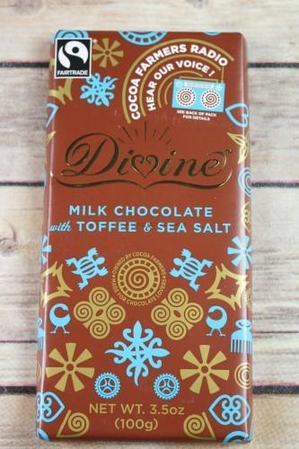 DIVINE CHOCOLATE Milk Chocolate with Toffee and Sea Salt