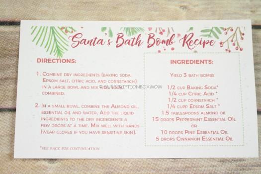 Santa's Batrh Bomb Recipe 