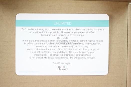 Loved + Blessed - Information Card