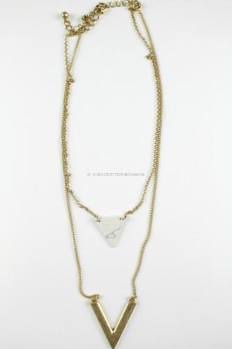 Triangle Double Strand Necklace