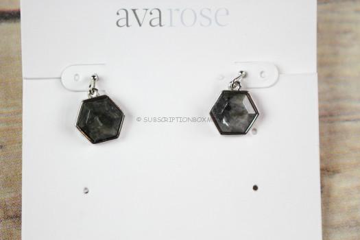 Ava Rose Madison Earrings in Silver and Lavrakite