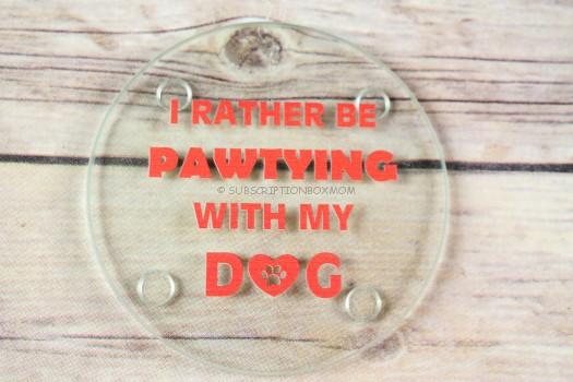 Surprise Pawty Pawtying with my Dog Coaster