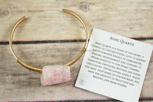 Buddhibox Rose Quartz Cuff 