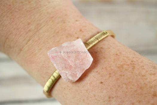 Buddhibox Rose Quartz Cuff 