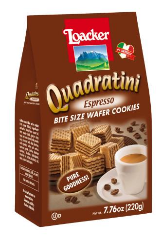 Loacker Quadratini Espresso Bite Size Wafer Cookies