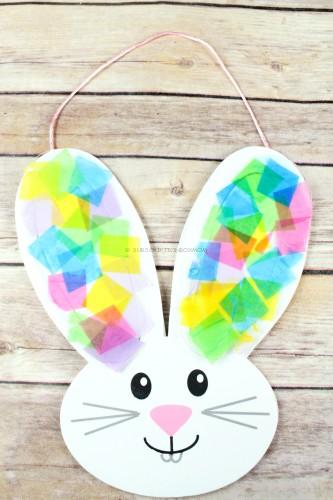 Tissue Easter Bunny Craft Kit and Bunny Pin