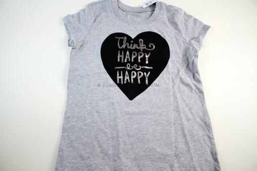 Think and Be Happy Tee in Light Heather Grey