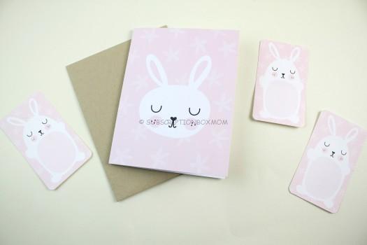 Bunny Card and 3 Bunny Stickers
