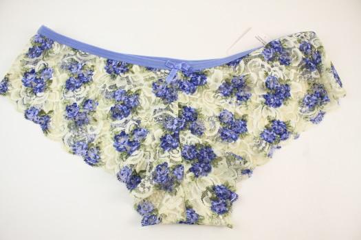 Yellow and Periwinkle Lace