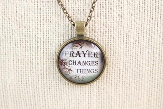 "Prayer Changes Things" Necklace