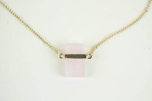 Rose Quartz Gold Necklace