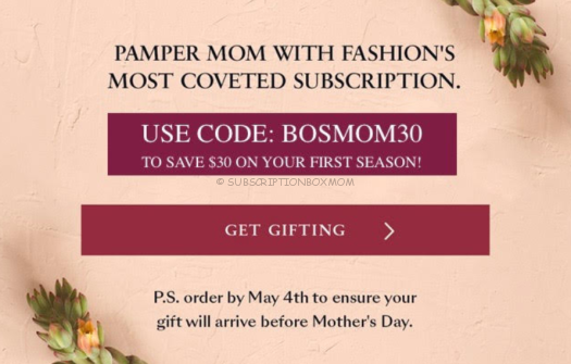 Box of Style Mother's Day $30 Coupon