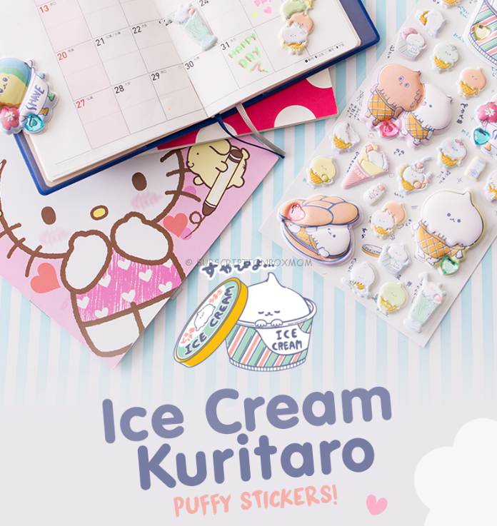 Ice Cream Kuritaro Puffy Stickers