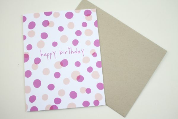 Polka Dot Happy Birthday Card 