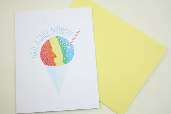 Snow Cone Chill Birthday Card