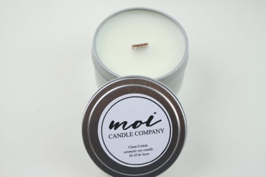 Moi Candle Co Clean Cotton Soy Candle