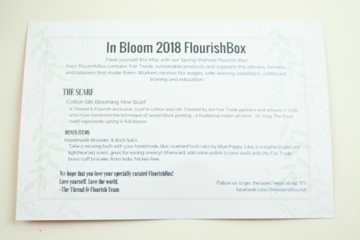 Thread and Flourish FlourishBox May 2018 Review