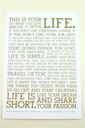 Holstee Manifesto