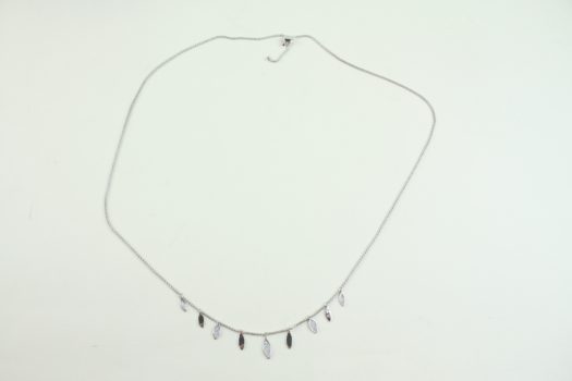 Aster Foxglove Charm Necklace in Silver 