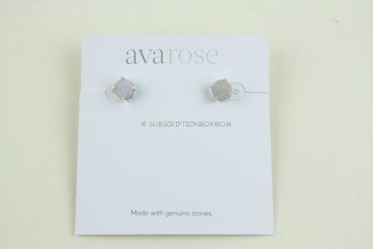 Ava Rose Charlotte Studs in Silver and Iridescent Druzy