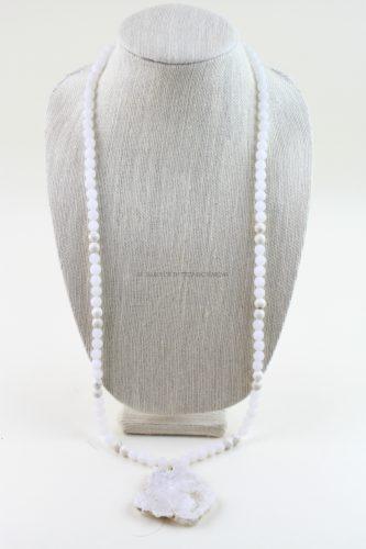 Yogi Surprise Mala Necklace with Crystal Quartz Pendant